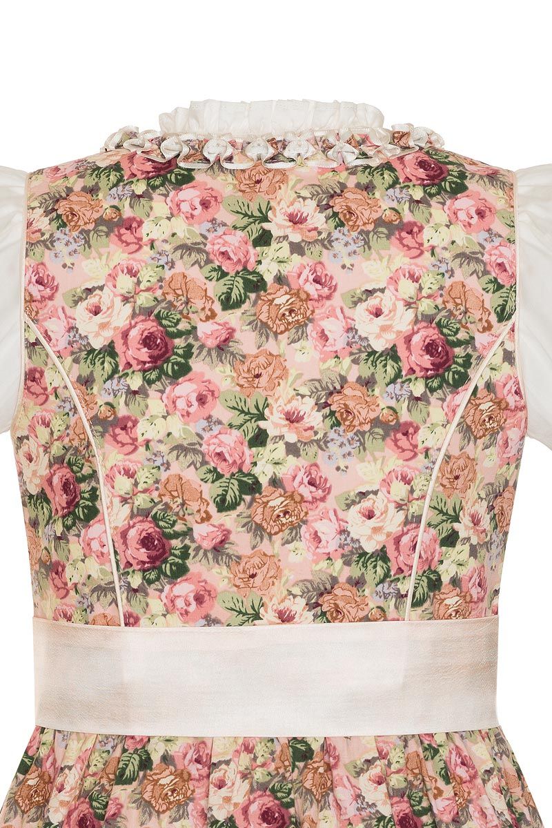 Blumiges Dirndl mit aufwendigem Rosenmuster von MOSER Trachten.