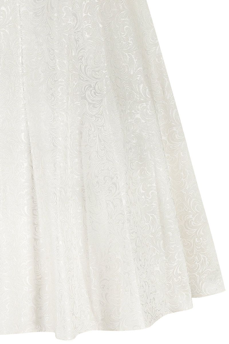 Elegantes Dirndlkleid in Creme mit feinem Jacquard-Muster von MOSER Trachten.