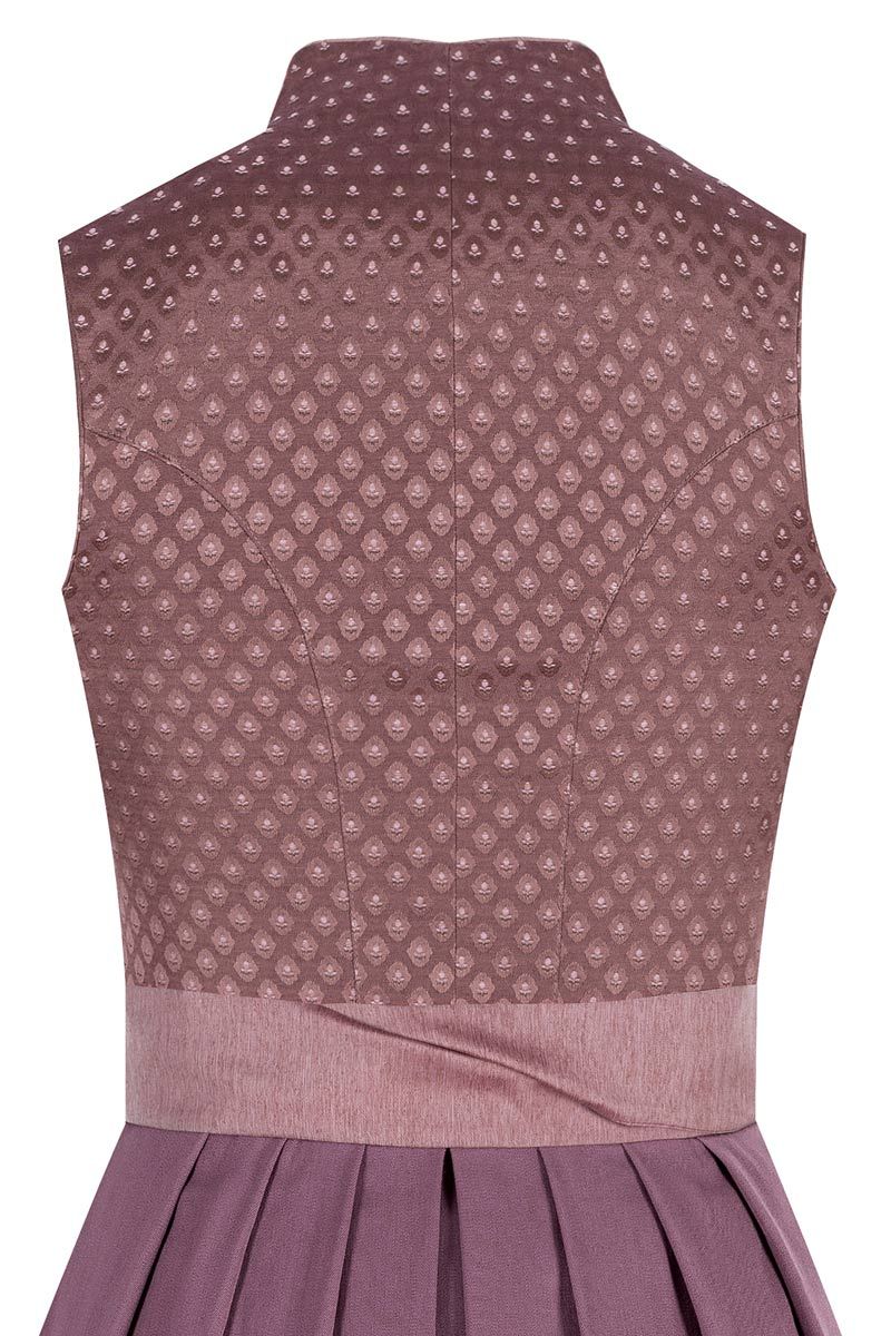 Braunes Dirndl aus Jacquard-Stoff von MOSER Trachten mit dezentem Muster.