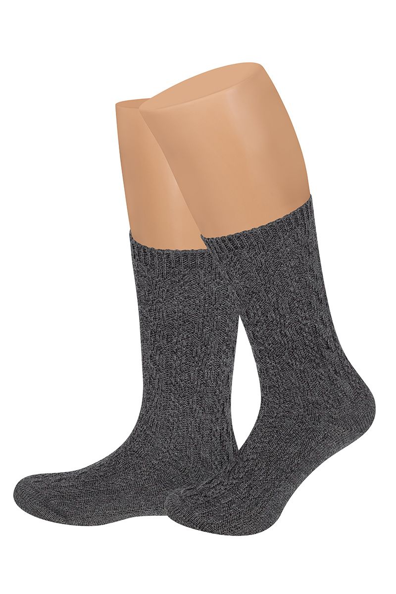 Graue Trachtensocken von MOSER Trachten, ideal zur traditionellen Lederhose.