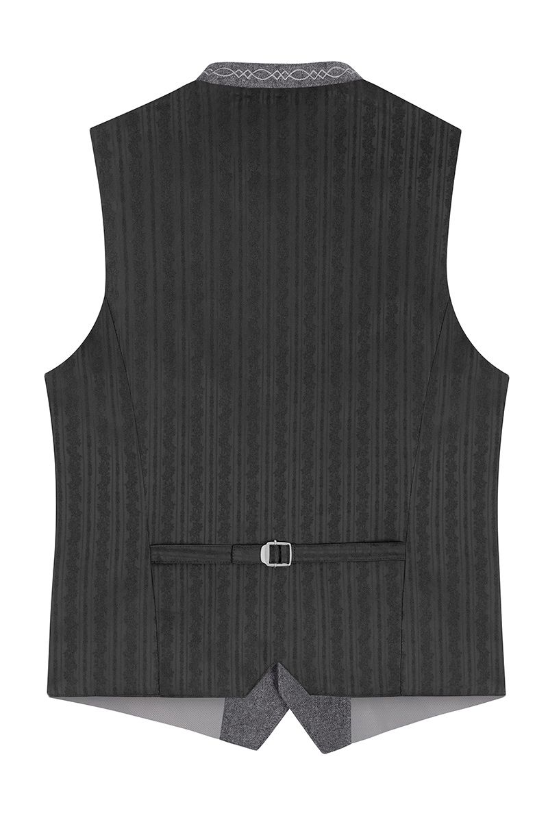 Elegante schwarze Trachtenweste aus der MOSER Kollektion mit edlem Muster.