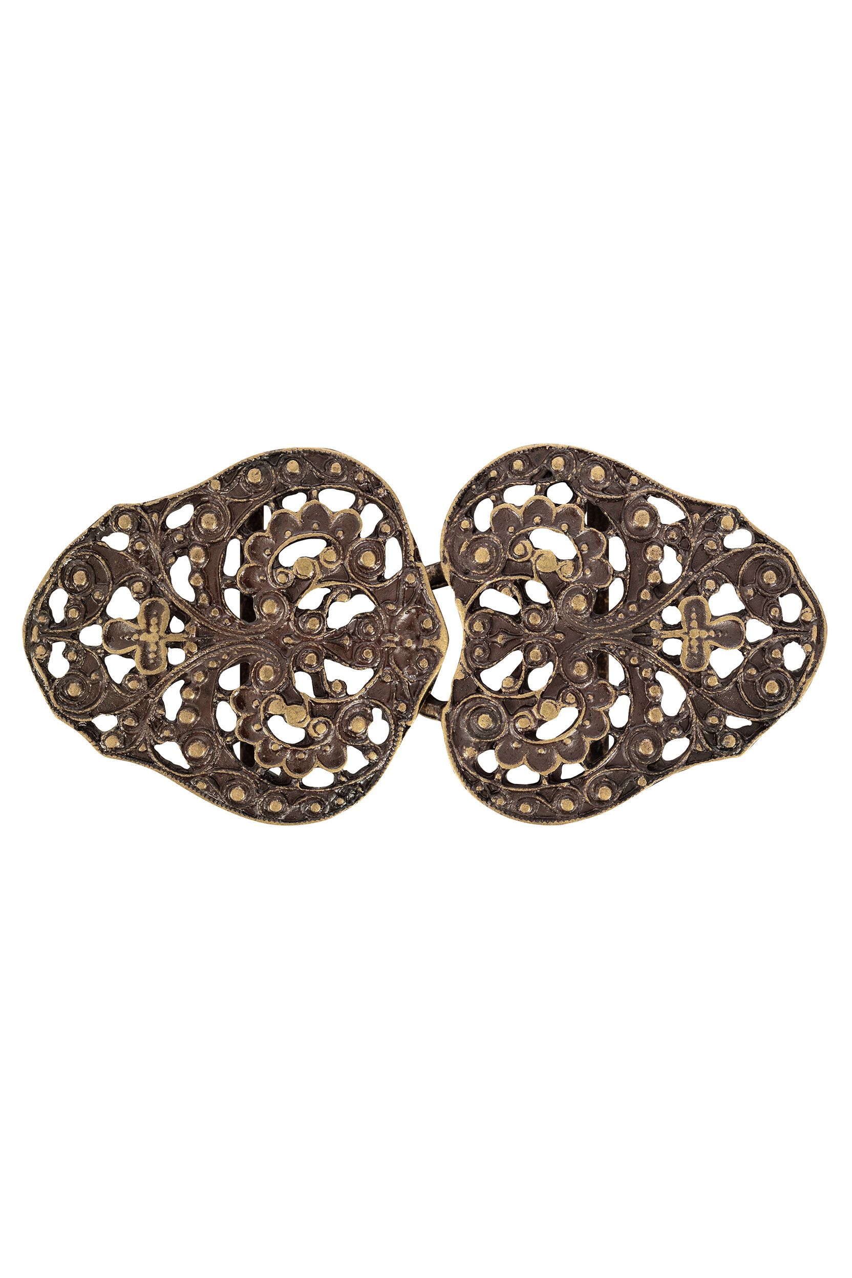 Antik-Filigran-Schließe aus Metall für Trachtengürtel von MOSER Trachten.