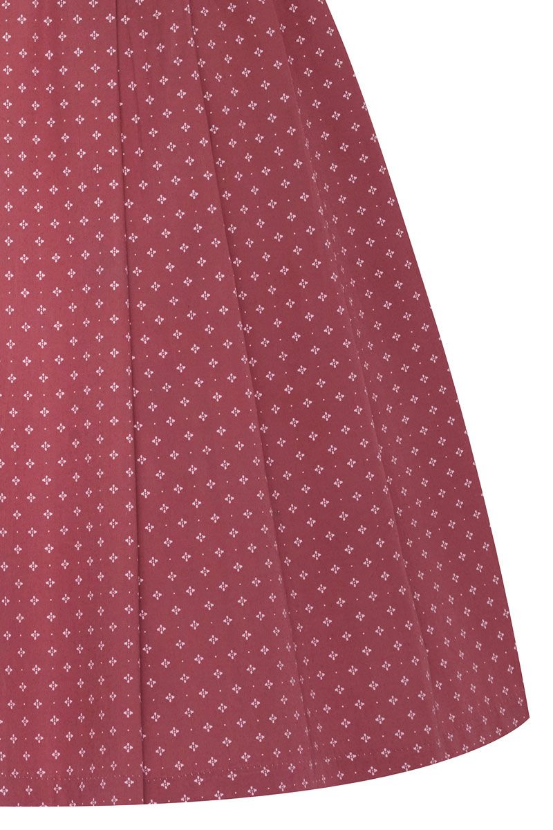 Roter Trachtenrock mit kleinem, traditionellem Muster von MOSER Trachten.