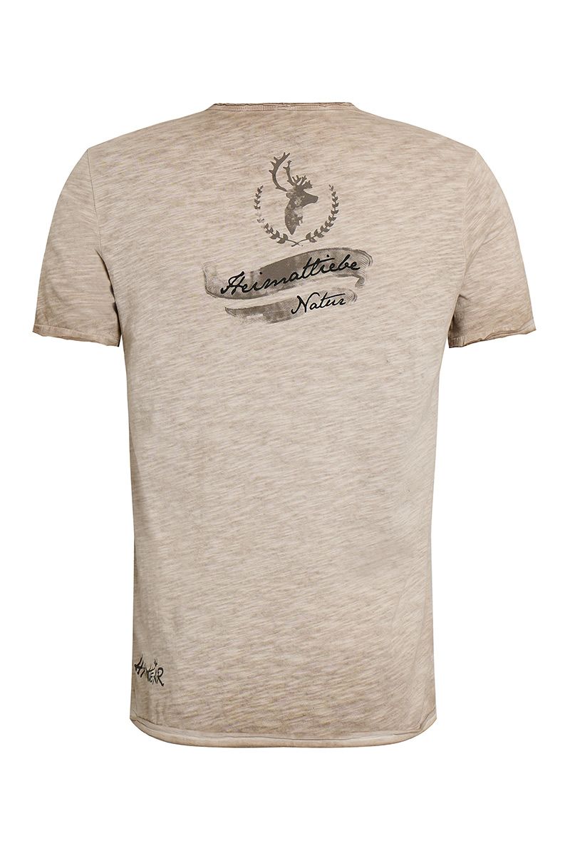 Beigefarbenes Dirndl mit floralem Brokatmuster von MOSER Trachten.