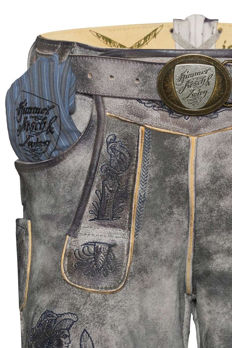 Elegante Herren-Lederhose von MOSER Trachten mit traditioneller Stickerei.
