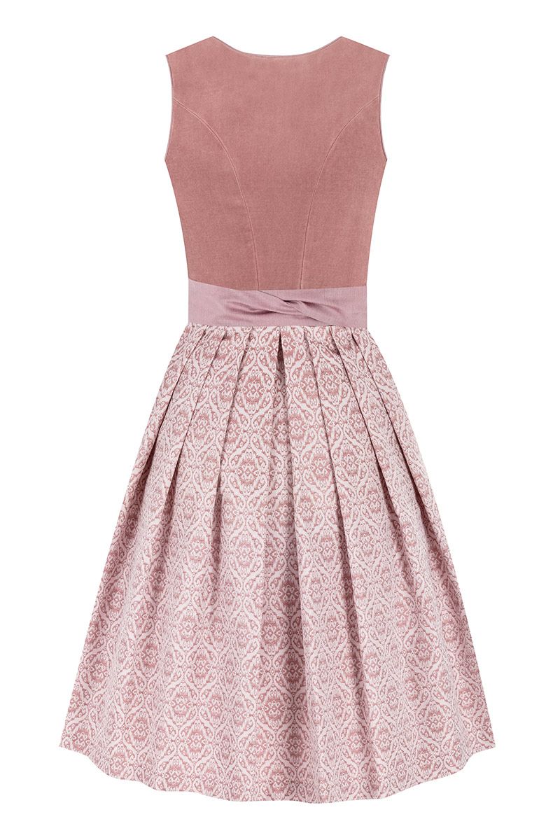 Rosa Dirndl von MOSER mit gemustertem Rock in eleganter Trachtenmode auf trachten.de.