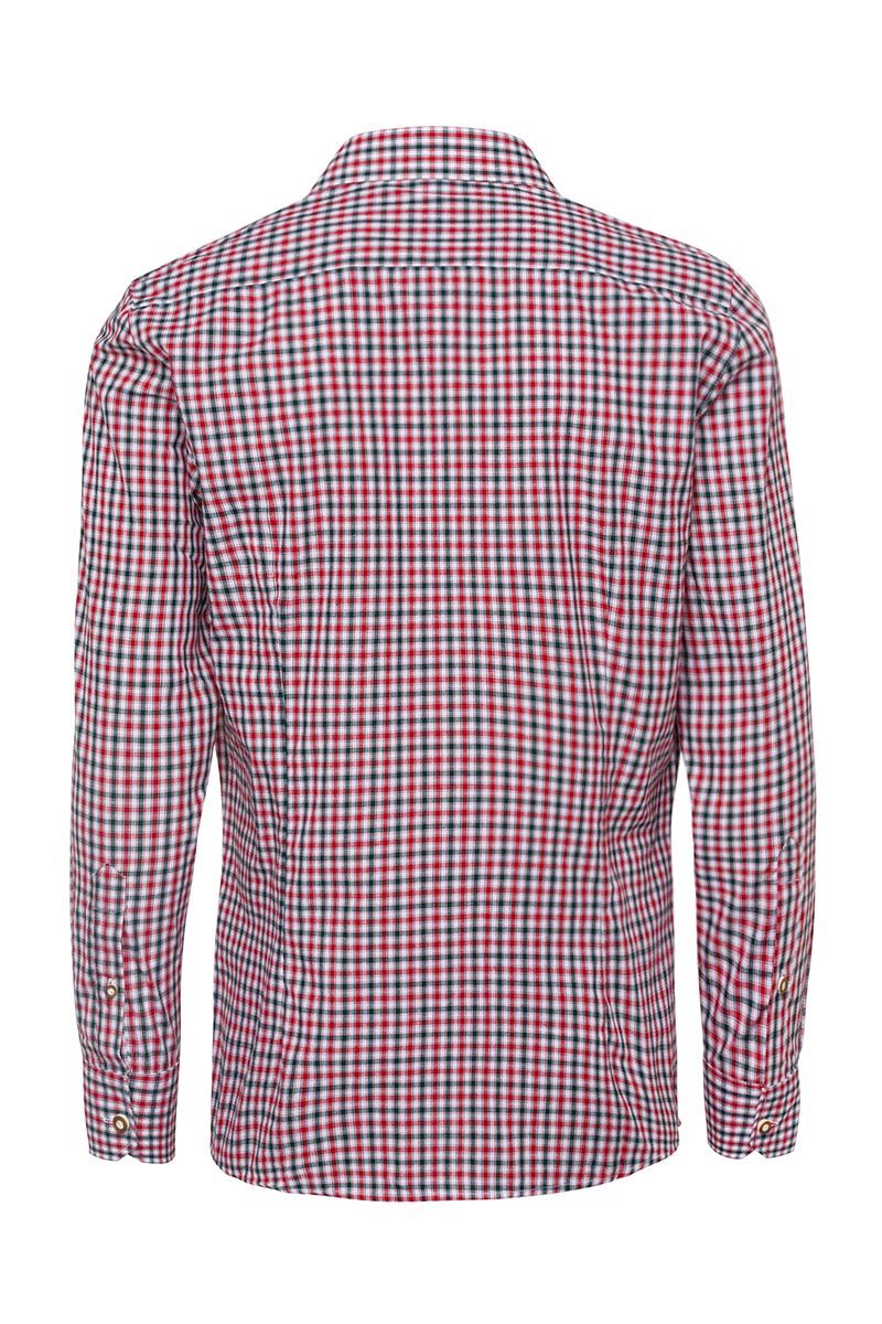 Kariertes Trachtenhemd in Rot, ideal für authentische MOSER Trachtenmode.